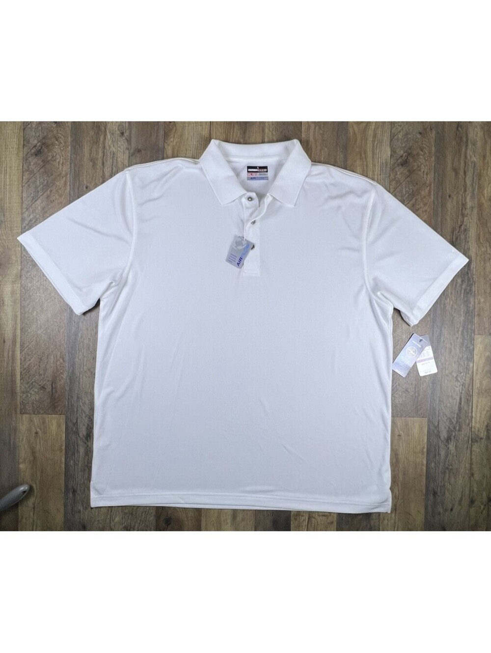 Grand Slam Polo Shirt Mens XXL White Airflow Driflow Golf Performance Stretch